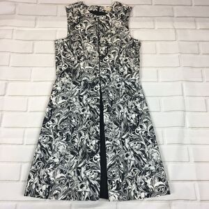 MICHAEL Michael Kors Black & White Structured Sleeveless Dress womens 4 S